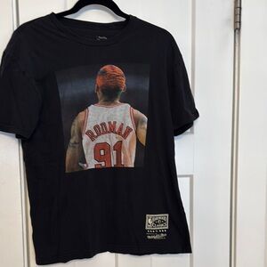Mitchell & Ness Black Dennis Rodman T-Shirt